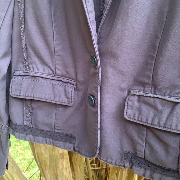 Anthropologie Hei Hei Delaine Blazer in Charcoal/Slate Grey - Picture 4 of 12